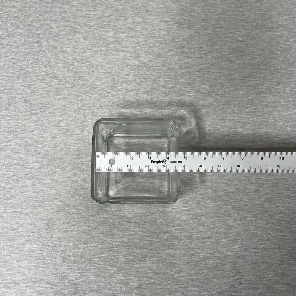 Target 5” Clear Square Glass Jar